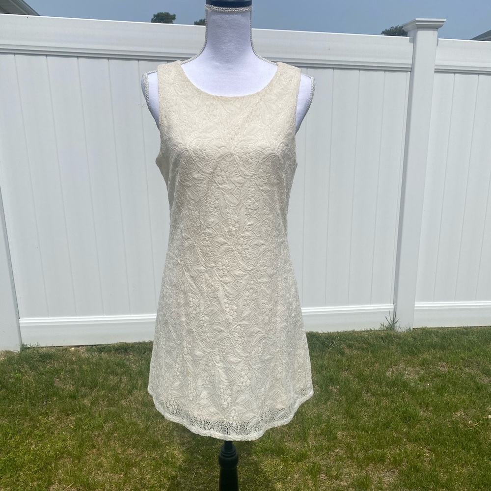 Beautiful ivory lace sun dress large